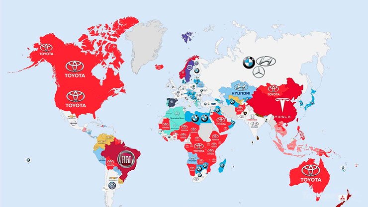 Carros mais pesquisados no mundo