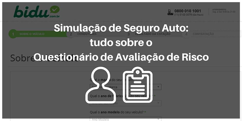 Saiba mais sobre como funciona uma simulação de seguro auto com o Questionário de Avaliação de Risco.