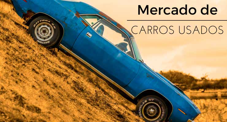 imagem de um carro usado com a legenda "mercado de carros usados"