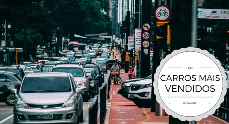 Imagem da Avenida Paulista com muitos carros, com a descrição "os carros mais vendidos no mundo"