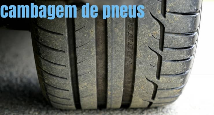 imagem de um pneu com a legenda: cambagem de pneus