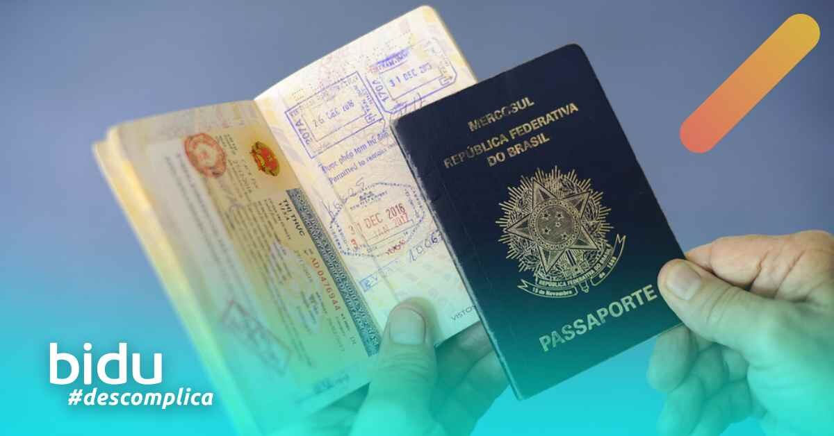 imagem de passaporte para texto sobre tirar passaporte